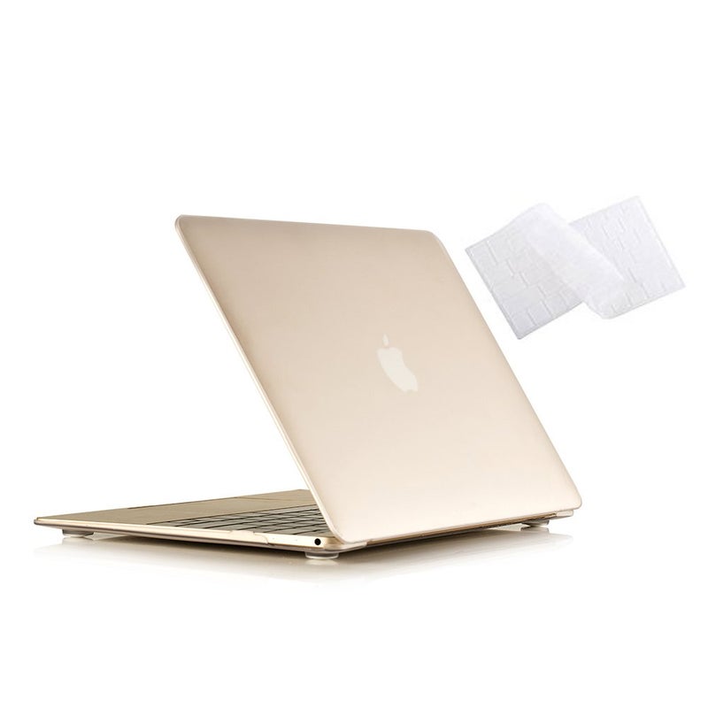 RUBAN Case Compatible with MacBook 12 Inch A1534 - Slim Snap On Hard Shell Protective Cover and Keyboard Cover, Frost White - Image 1